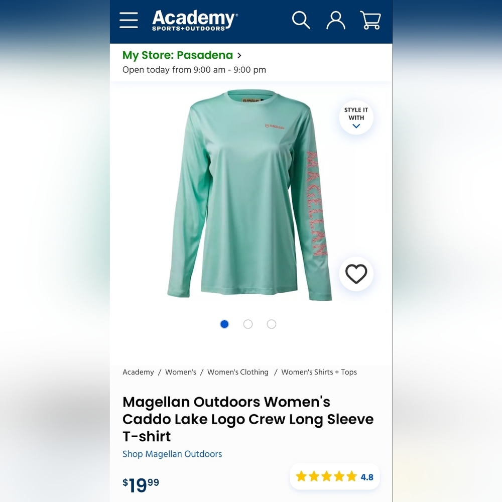 Magellan womens fishing shirt